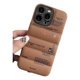 Funda Puffer Para iPhone 11 Pro Con Diseño (marron)