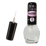 Pincel Nail Art Deco Precisión C/ Diluyente Femcolor 7ml 