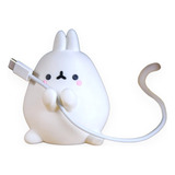 Organizador Clip Cables Conejo Kawaii Sujetador Usb Cargado 