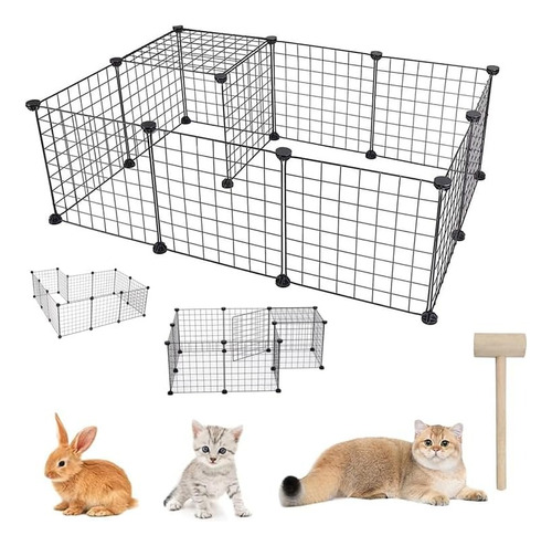 Diy Hogar Metal Plegable Pet Fence Para Perros Conejos Gatos