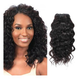 Brazilian Wavy Human Hair Bundles 150g 30cm Black 2024