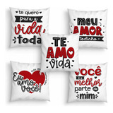 20 Almofadinhas Decorativas Te Amo Dia Dos Namorados 20x20cm Cor Kit 05