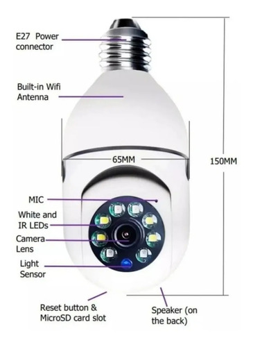 Camara De Seguridad Exterior Wifi Hd 