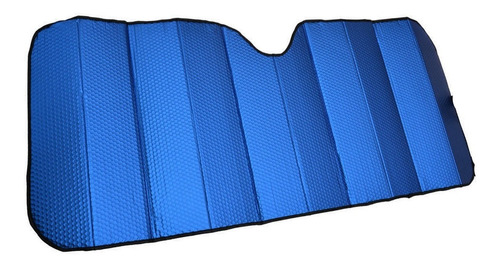 Cortina Parasol Metalizada Parabrisas 130x60cm Azul Cromada