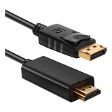 Cable Displayport A Hdmi De 5.9 ft, Nicekey 1080p Unidirecci