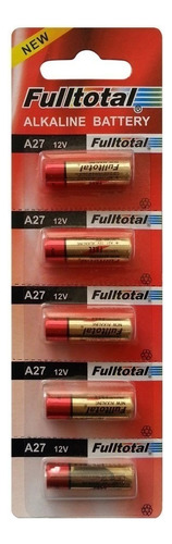 5 Pilas A27 12v Fulltotal Alcalinas Baterias Alarma Control