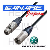 Cabo 1m Microfone Balanceado Xlr L2t2s Canare Neutrik Japan