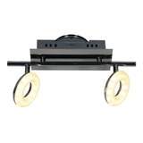 Spot Plafon 2 Luces Led Pared Techo Platil Dona Candil 10w 