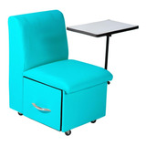 Cadeira Manicure Cirandinha Azul Turquesa