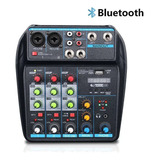 Mesa Sonido Digital Portátil 4 Canales Bluetooth Mp3 Mixer