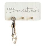 Porta Llaves Pared Madera- Home Sweet Home 10x20cm #1
