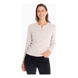 Polera Mujer Rib Beige Merrell