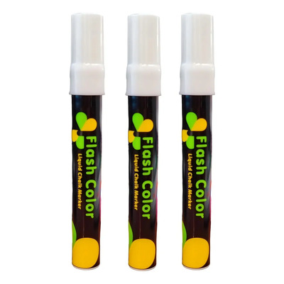 Plumones Para Vidrio Z-officesupply Neón Blanca Borrables Pack 3 Pzs Blanco Neón