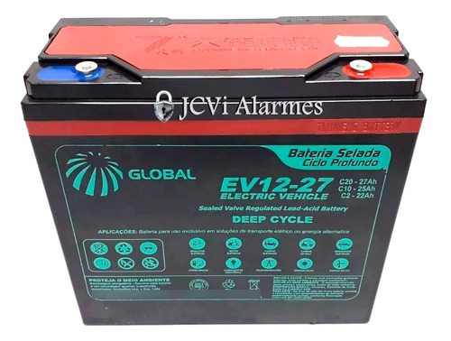 Bateria Gel Global 12v 24ah Deep Cycle - 6-dzm-20 - Ev12-24