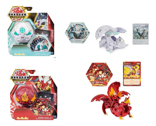 Mega Bakugan Jumbo Legends Deka 2 Pack Colossus Figuras