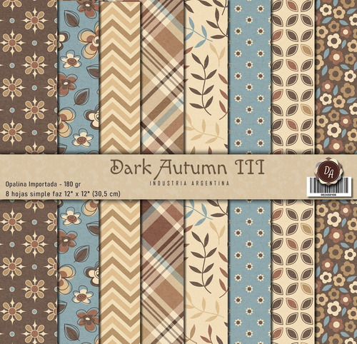 Colección Dark Autumn 3 Scrapbooking X8 D' Arteche Crafts