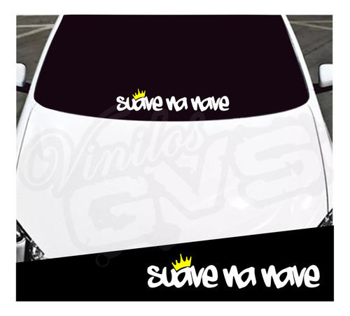 Calcos Parabrisas Suave Na Nave Corona Stikers Autos Luneta