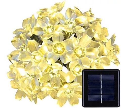 Cadena De Luces Led Solares Con Forma De Flor De Cerezo