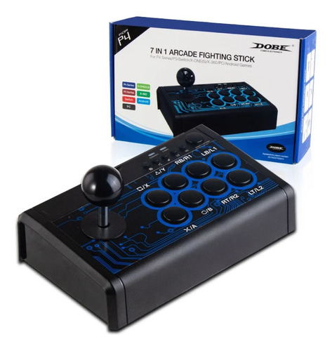 Controle Fliperama 7 Em 1 Arcade Dobe Para Ps4 X-box Pc N-s