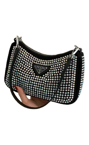 Cartera Bandolera Importada Strass Brillos Tendencia Fiesta 