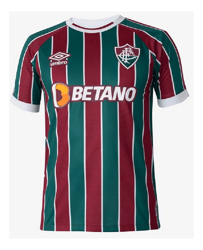 Camisa Masculina Umbro Fluminense Oficial 1 2023 - Ver/grená