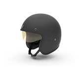  Casco Abierto Hawk 721 Cafe Racer Negro Mate Rpm764