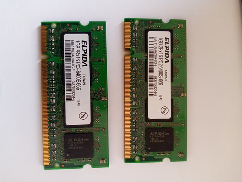 Memoria Ram De 1gb Pc Marca Elpida 1gb 2rx16 Pc2-6400s-666