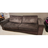 Sofa Etna - Suede Cinza - Retira Na Mooca!