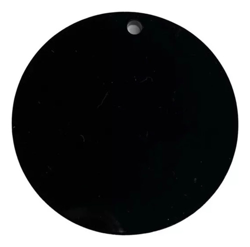 Llavero Circulo Acrílico Negro (placa)