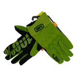 Guante Motocross Enduro Con Cubre Nudillo Verde 