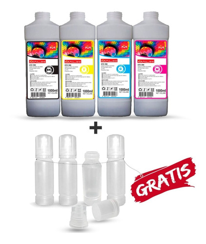 Pack 4 Lt. + 4 Botellas Vacias Para Epson Ecotank T504 L6171