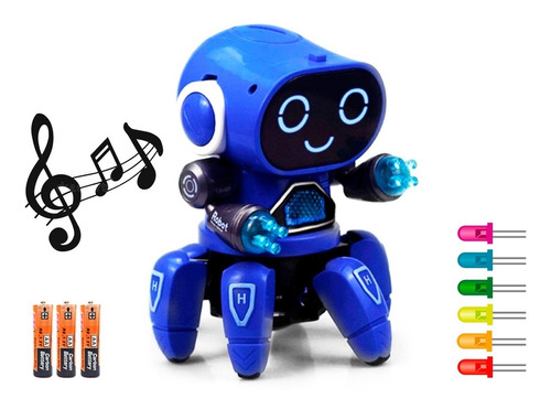 Robot Araña Musical Bailarín Juguete Electrico Con Luces Led