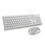 Kit Teclado E Mouse Com Fio Para Computador Branco Strong