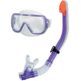 Máscara Para Buceo Intex Set Con Snorkel Wave Rider