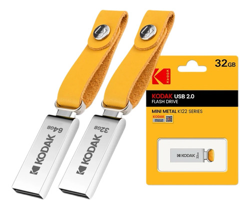 Pendrive Metal Inox Kodak K122 64 Gigabytes 