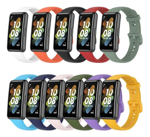 Malla Correa Para Reloj Huawei Band 7 Caja 1.47  Silicona