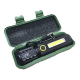 Linterna Led Táctica Militar Recargable Zoom + Estuche 