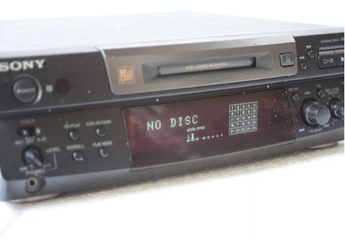 Mini Disc Player Mds- S38  Deck Md Sony Não Funciona Sucatao