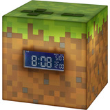 Reloj Despertador Digital De Mesa Bloque De Minecraft Color Cafe