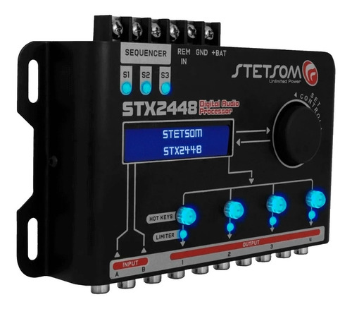 Processador Crossover De Áudio Digital Stetsom Stx2448 Full