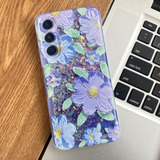 Funda Premium Flor Glitter Liquido Para Samsung Galaxy A54