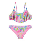 Traje De Baño Teens Niña Bikini H2o Wear Blanco C/vuelo