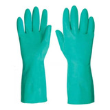 Guantes Nitrilo Flocado Verde (par)