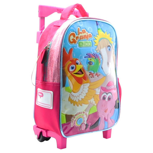 Mochila La Granja De Zenon Musical Con Carro 12p Jardin Nena