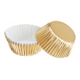 Capacillos  Metalizados Dorados N°5 Para Cupcakes 100 Pzas