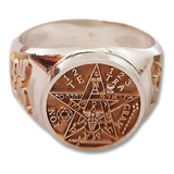 Pentagrama Anillo Estrella Tetragrammaton (plata) Amuleto 