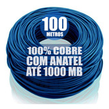 Cabo Rede Utp 4 Pares Cat5e Rolo 100mt Internet 100% Cobre