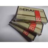 3 Cassette Virgen De Audio Sekai Hg-2 60 Cromo Nuevo Sellado