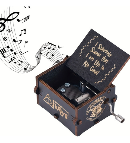 Caja Música Harry Potter Cajita Musical Manivela Madera Mini
