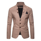 Blazer Saco Delgado Slim Fit Cuello Alto Nuevo Para Hombre